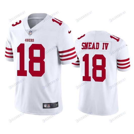 San Francisco 49ers Willie Snead IV 18 White Vapor Limited Jersey