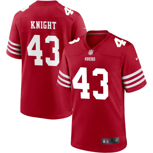 Qwuantrezz Knight San Francisco 49ers Nike Youth Game Jersey - Scarlet