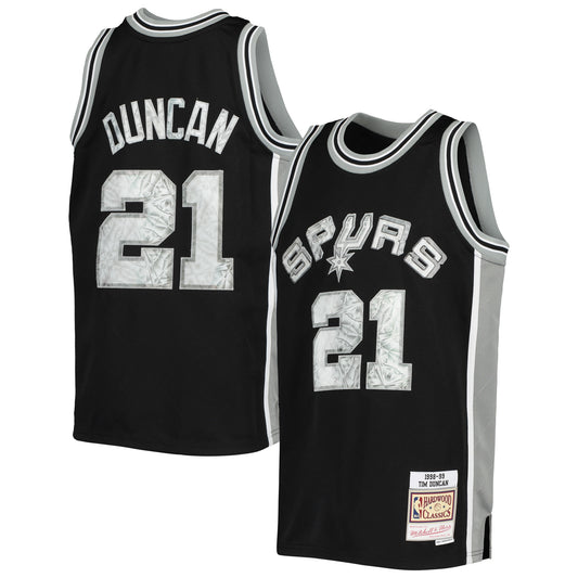 Tim Duncan San Antonio Spurs Mitchell & Ness Youth Hardwood Classics 75th Anniversary Diamond Jersey