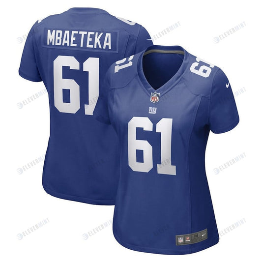 Roy Mbaeteka New York Giants Women's Game Player Jersey - Royal