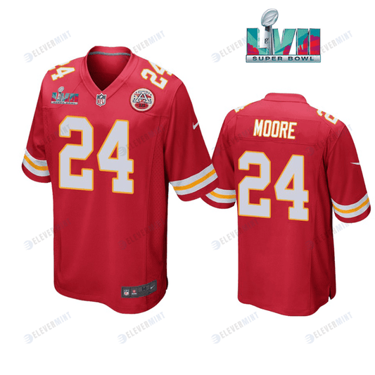 Skyy Moore 24 Kansas City Chiefs Super Bowl LVII Red Men Game Jersey