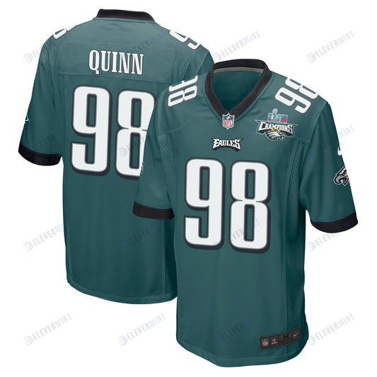 Robert Quinn 98 Philadelphia Eagles Super Bowl LVII Champions 2 Stars Men Game Jersey - Midnight Green