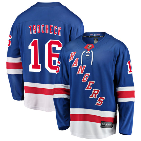 Vincent Trocheck New York Rangers Fanatics Branded Home Breakaway Jersey - Blue