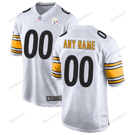 Pittsburgh Steelers Custom Men Away Custom Jersey - White