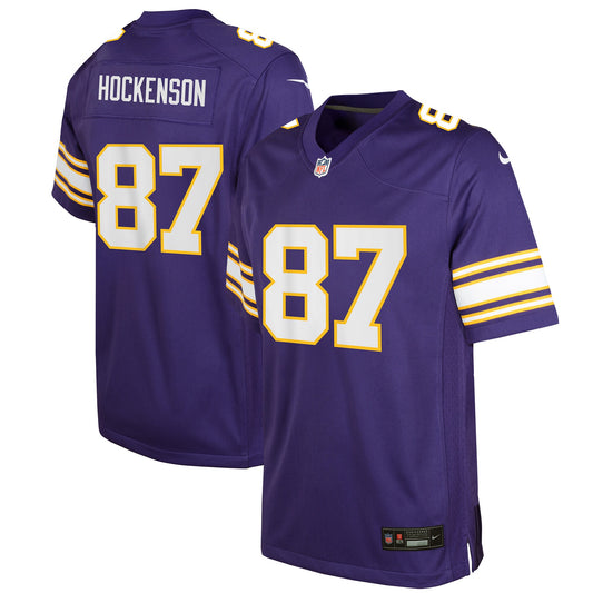 T.J. Hockenson Minnesota Vikings Nike Youth Game Jersey - Purple