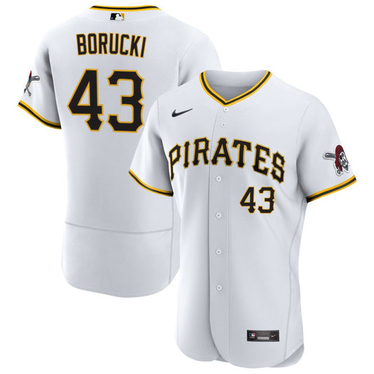 Ryan Borucki Pittsburgh Pirates Nike Home Authentic Jersey - White