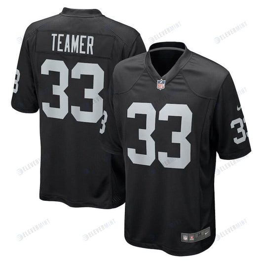 Roderic Teamer 33 Las Vegas Raiders Men Game Jersey - Black