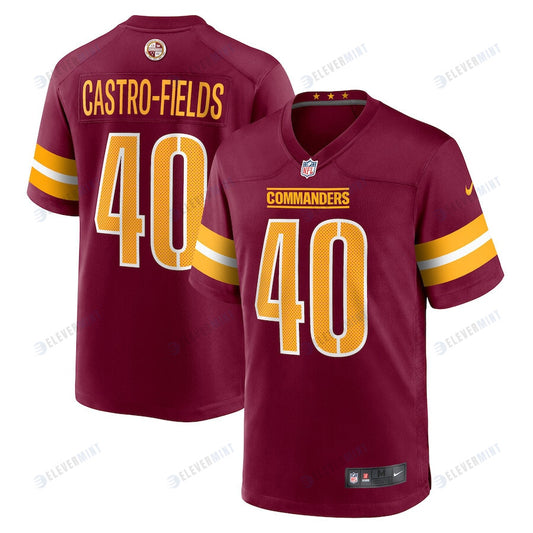 Tariq Castro-Fields Washington Commanders Game Player Jersey - Burgundy