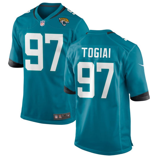 Tommy Togiai Jacksonville Jaguars Nike Youth Game Jersey - Teal