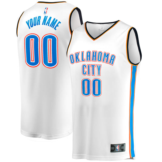 Oklahoma City Thunder Fanatics Branded 2022/23 Fast Break Custom Replica Jersey - White - Association Edition