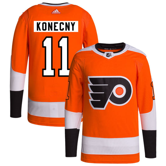 Travis Konecny Philadelphia Flyers adidas Home Primegreen Authentic Pro Jersey - Orange