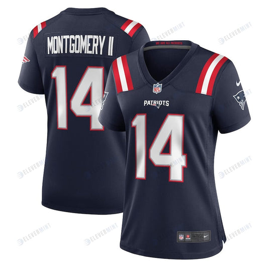 Ty Montgomery 14 New England Patriots Women Game Jersey - Navy