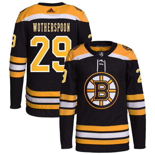 Parker Wotherspoon Boston Bruins adidas Home Primegreen Authentic Pro Jersey - Black