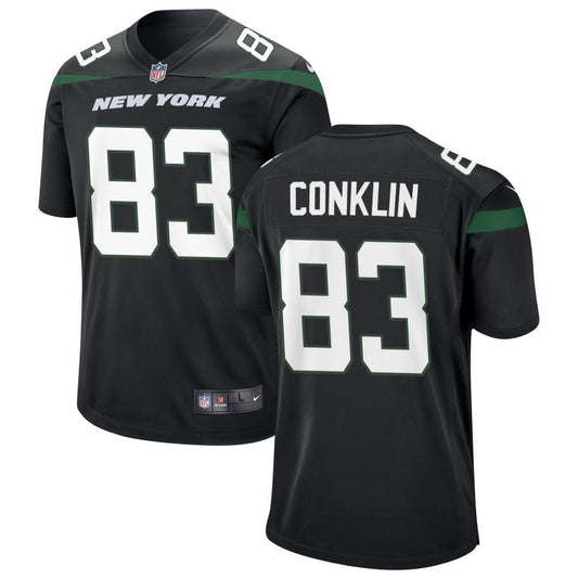 Tyler Conklin New York Jets Nike Alternate Game Jersey - Stealth Black