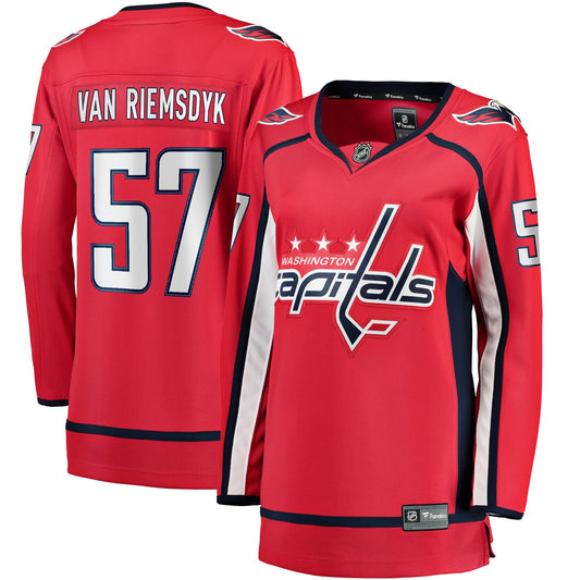 Trevor van Riemsdyk Washington Capitals Fanatics Branded Women's Home Breakaway Jersey - Red