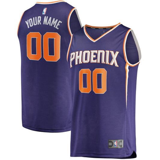 Phoenix Suns Fanatics Branded Youth Fast Break Custom Replica Jersey Purple - Icon Edition