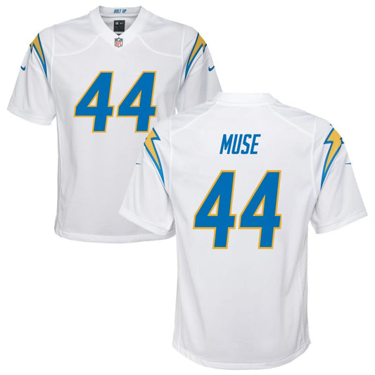 Tanner Muse Los Angeles Chargers Nike Youth Game Jersey - White