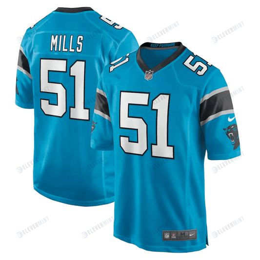 Sam Mills 51 Carolina Panthers Retired Player Jersey - Blue