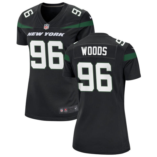 Al Woods New York Jets Nike Women's Alternate Game Jersey - Stealth Black