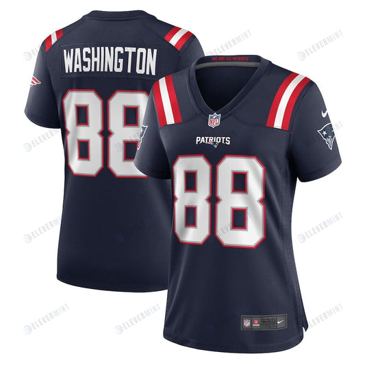 Scotty Washington 88 New England Patriots Game Women Jersey - Navy