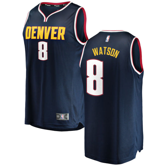 Peyton Watson Denver Nuggets Fanatics Branded 2018/19 Fast Break Replica Jersey Navy - Icon Edition