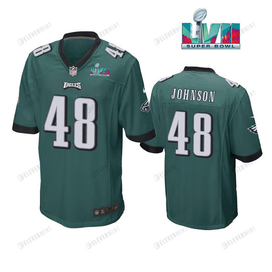 Patrick Johnson 48 Philadelphia Eagles Super Bowl LVII Game Player Men Jersey - Green