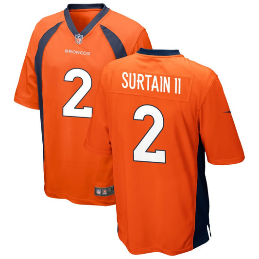 Pat Surtain II Denver Broncos Nike Game Jersey - Orange