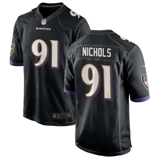 Rayshad Nichols Baltimore Ravens Nike Youth Game Jersey - Black