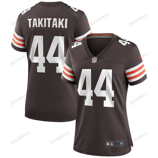 Sione Takitaki 44 Cleveland Browns Women's Game Player Jersey - Brown