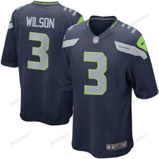 Russell Wilson 3 Seattle Seahawks YOUTH Team Color Game Jersey - College Navy