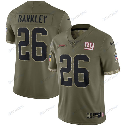 Saquon Barkley New York Giants 2022 Salute To Service Limited Jersey - Olive