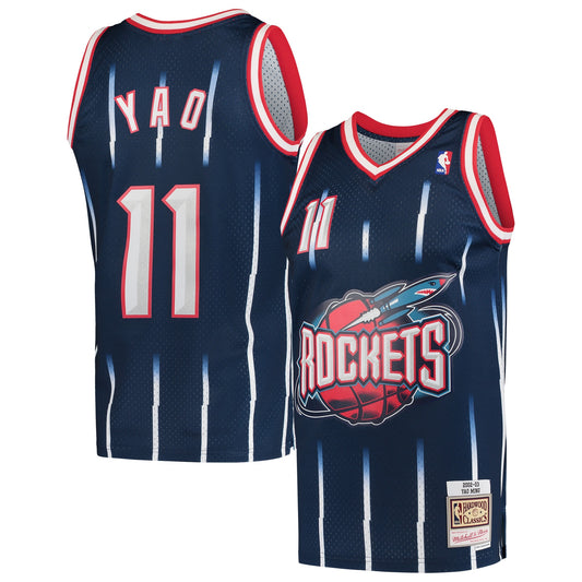 Yao Ming Houston Rockets Mitchell & Ness Hardwood Classics Swingman Jersey - Navy