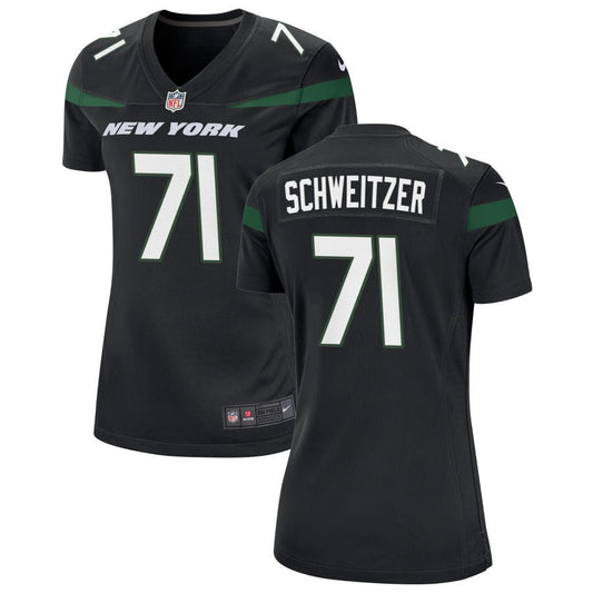 Wes Schweitzer New York Jets Nike Women's Alternate Game Jersey - Stealth Black