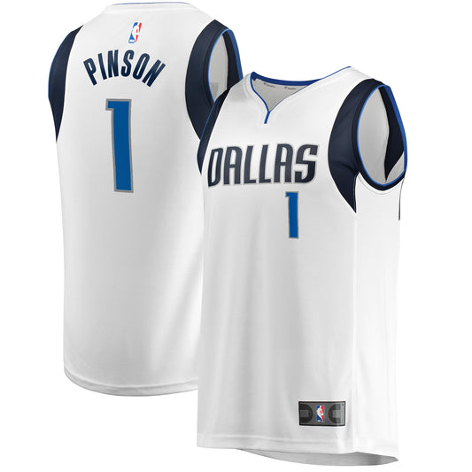 Theo Pinson Dallas Mavericks Fanatics Branded Fast Break Player Jersey - Association Edition - White