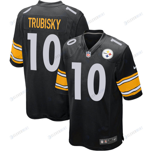 Pittsburgh Steelers Mitchell Trubisky 10 Game Player Jersey - Black Jersey