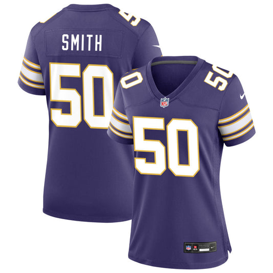 T.J. Smith Minnesota Vikings Nike Women's Classic Game Jersey - Purple