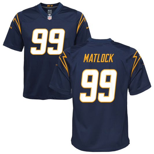 Scott Matlock Los Angeles Chargers Nike Youth Alternate Game Jersey - Navy