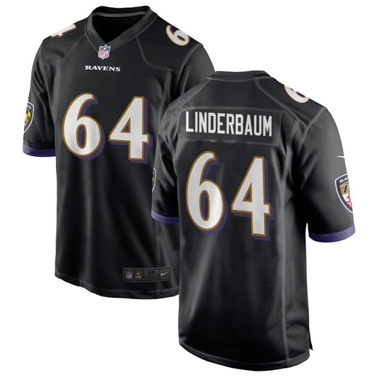 Tyler Linderbaum Baltimore Ravens Nike Alternate Game Jersey - Black