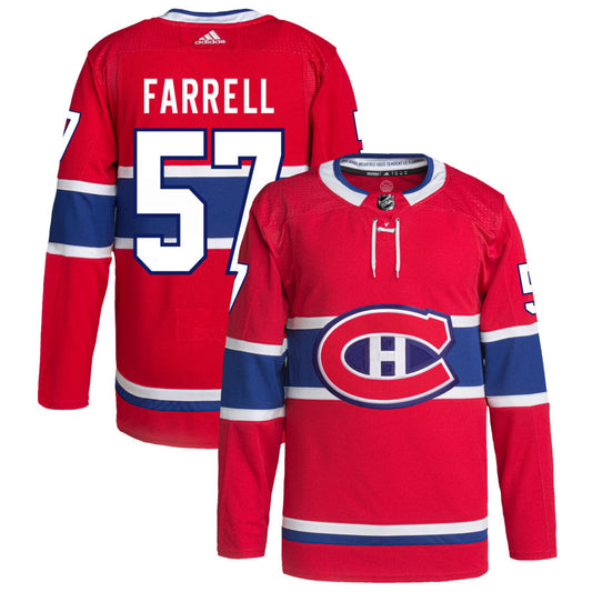 Sean Farrell Montreal Canadiens adidas Home Primegreen Authentic Pro Jersey - Red