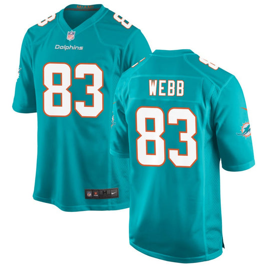 Raleigh Webb Miami Dolphins Nike Game Jersey - Aqua