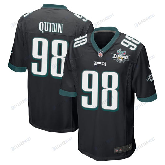 Robert Quinn 98 Philadelphia Eagles Super Bowl LVII Champions 2 Stars Men Game Jersey - Black