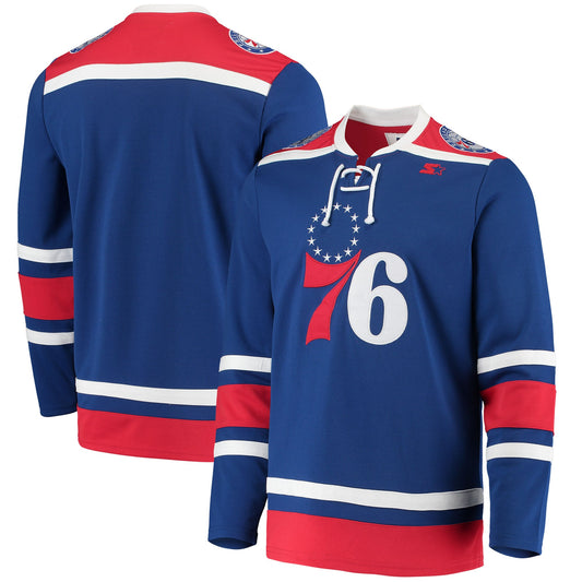 Philadelphia 76ers G-III Sports by Carl Banks Pointman Hockey Fashion Jersey - Royal