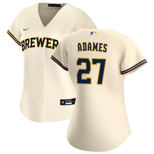 Willy Adames Milwaukee Brewers Nike Women's Home Replica Jersey - Cream