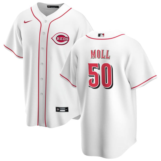 Sam Moll Cincinnati Reds Nike Home Replica Jersey - White