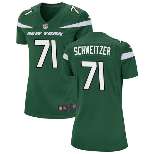 Wes Schweitzer New York Jets Nike Women's Game Jersey - Gotham Green