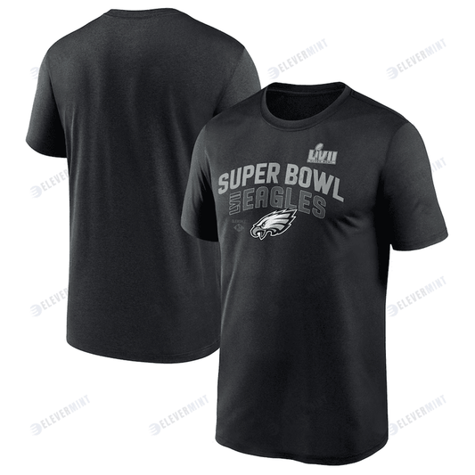 Philadelphia Eagles Super Bowl LVII Team Logo Lockup T-Shirt - Black