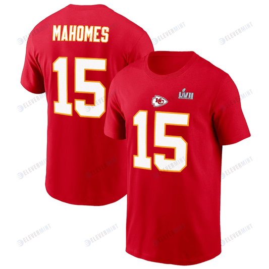 Patrick Mahomes Kansas City Chiefs Super Bowl LVII T-Shirt - Red