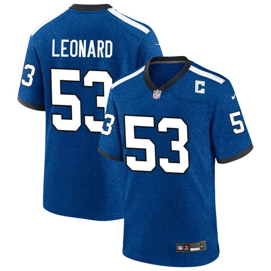 Shaquille Leonard  Indiana Nights Indianapolis Colts Nike Alternate Game Jersey - Blue