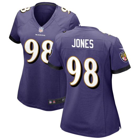 Travis Jones Baltimore Ravens Nike Women's Game Jersey - Purple