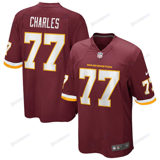 Saahdiq Charles 77 Washington Commanders Football Team Men Game Jersey - Burgundy